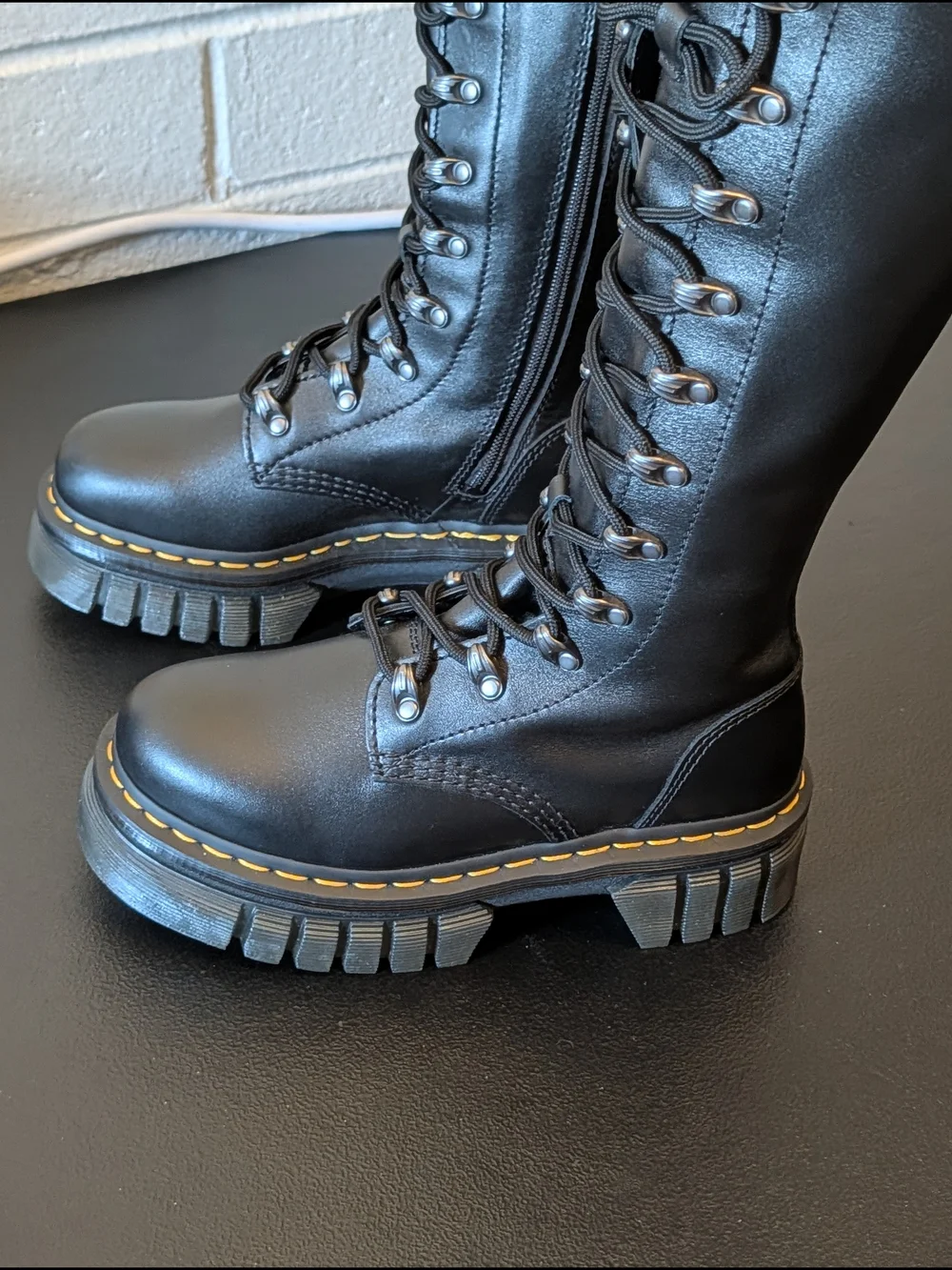 Dr. Martens Audrick 22Eye XTRM Black Platform Boots Size US 6 / UK 4